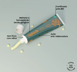 Creme Dental Cúrcuma Natural com Extratos de Cravo e Melaleuca – 80g