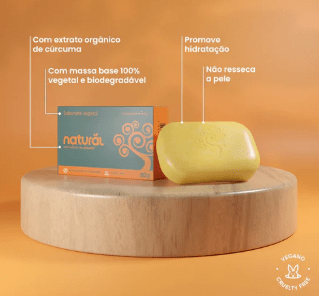 Sabonete Cúrcuma 80g – Orgânico Natural