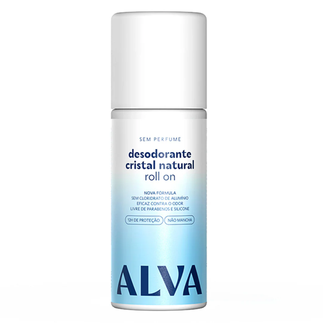 Desodorante Roll On Cristal Natural Sem Perfume 70ml – Alva Deo